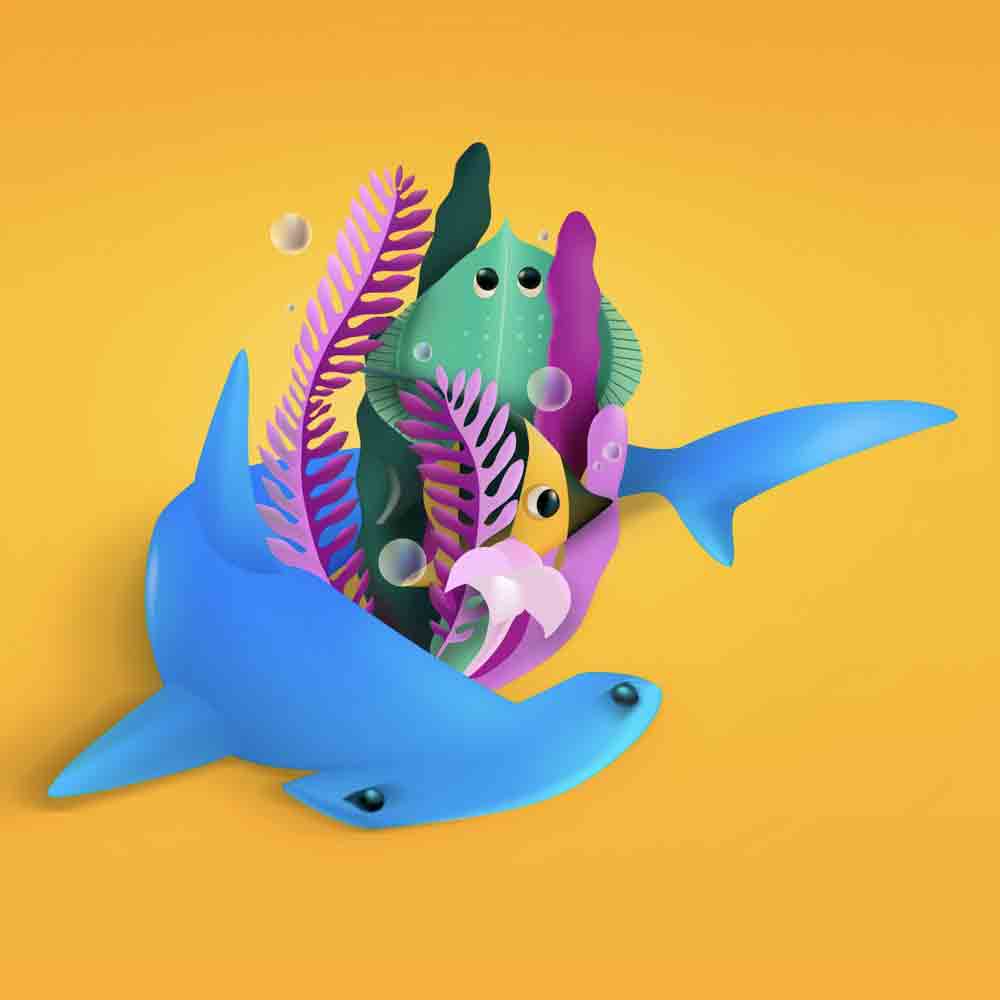 Great hammerhead shark